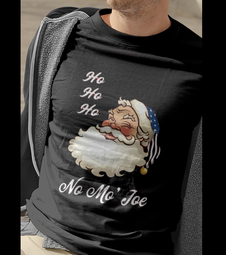 Ho Ho Ho No Mo’ Joe Patriotic Santa Hat Winking Santa T-Shirt