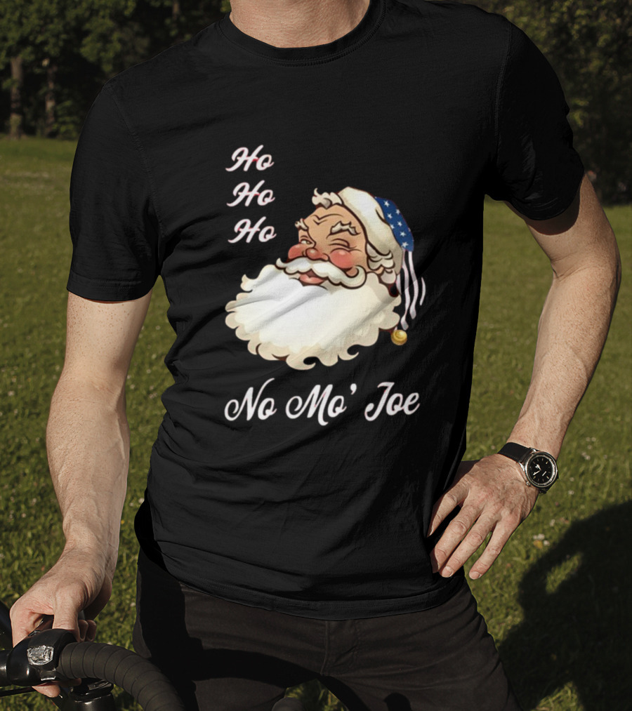 Ho Ho Ho No Mo’ Joe Patriotic Santa Hat Winking Santa T-Shirt