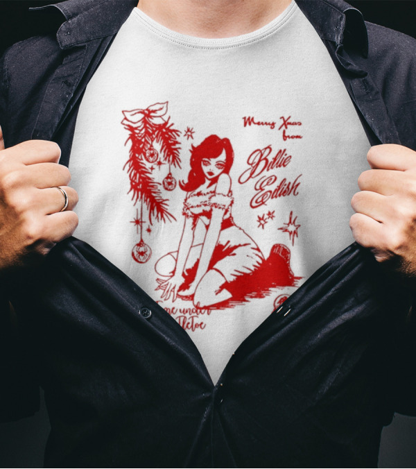Merry Xmas From Billie Eilish Meet Me Under The Mistletoe T-Shirt