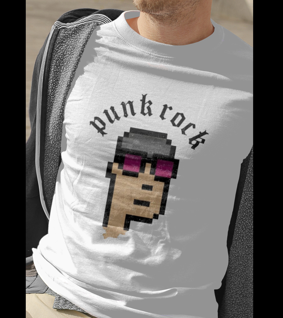Punk Rock Pixel Art M Shadows T-Shirt
