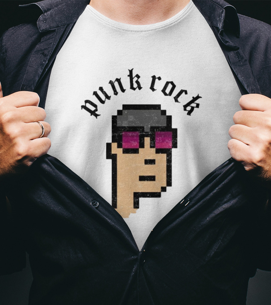 Punk Rock Pixel Art M Shadows T-Shirt