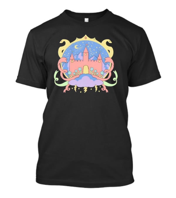 Holiday Castle Mystical Night With Serpents, Clouds, And Lightning T-Shirt
