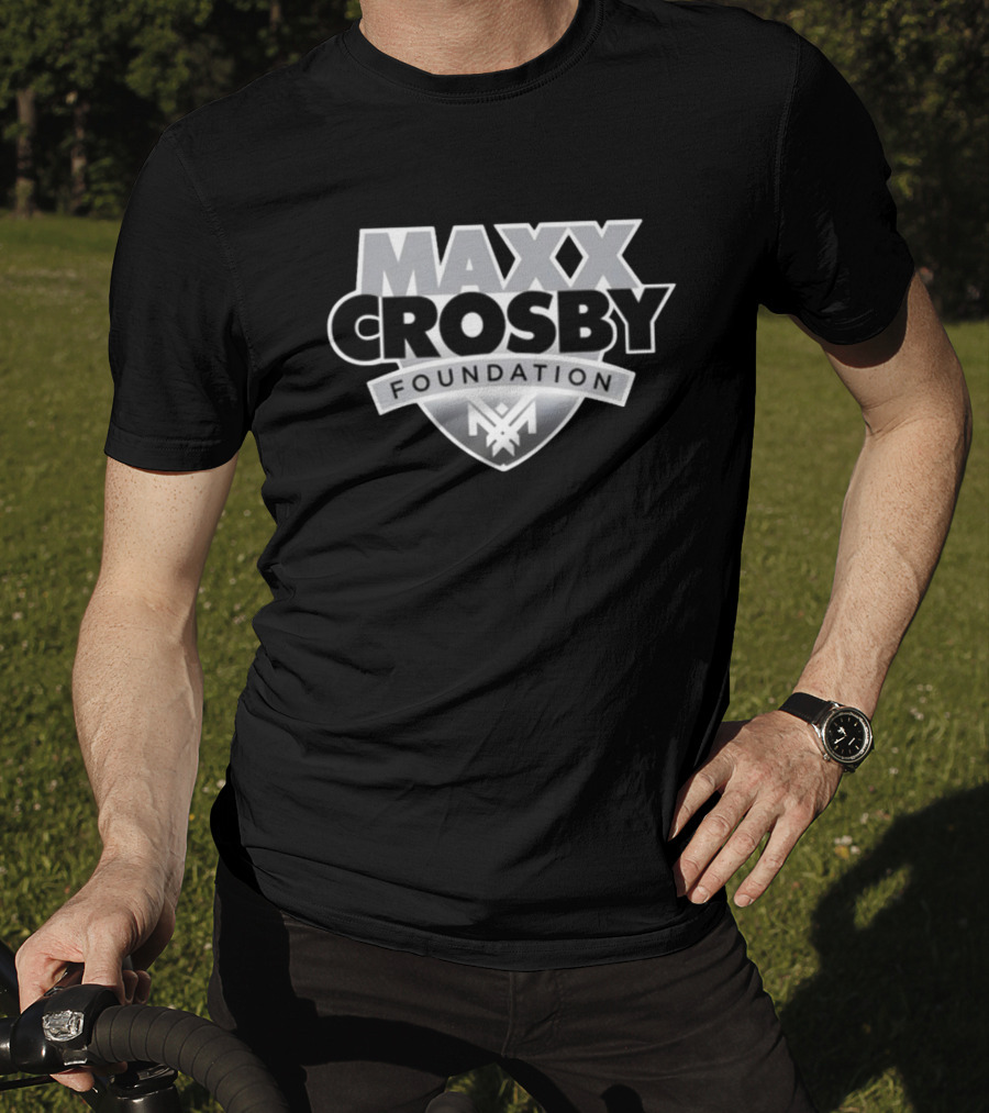 Maxx Crosby Foundation Shield Emblem T-Shirt