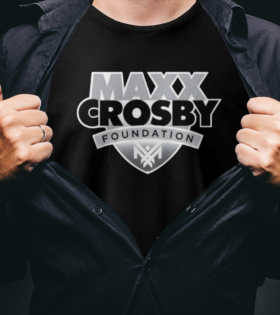 Maxx Crosby Foundation Shield Emblem T-Shirt
