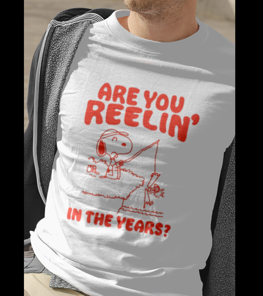 Snoopy Fishing 'Are You Reelin' In The Years?' T-Shirt