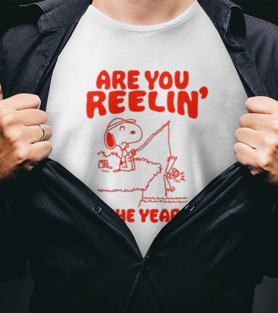 Snoopy Fishing 'Are You Reelin' In The Years?' T-Shirt