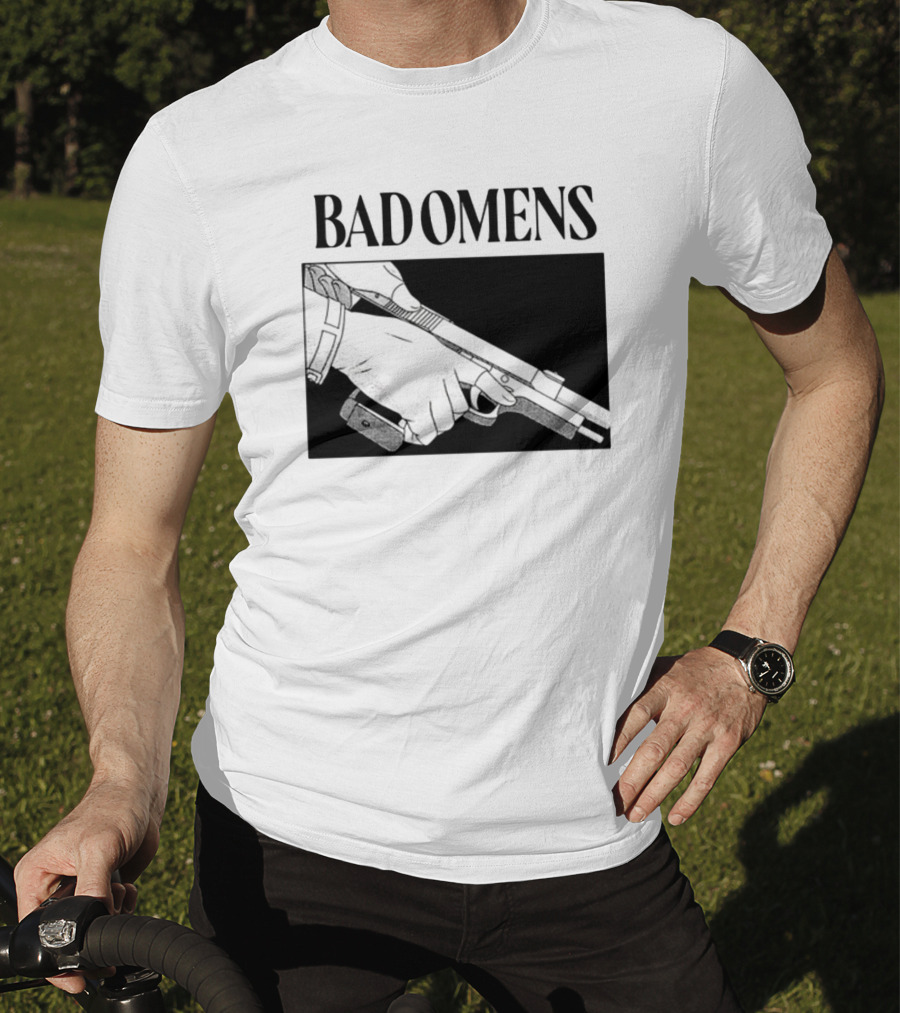 Bad Omens What's The Difference Between A God And Gun Hands Holding Gun T-Shirt