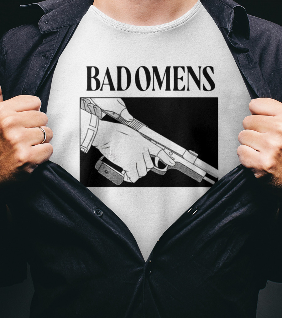 Bad Omens What's The Difference Between A God And Gun Hands Holding Gun T-Shirt