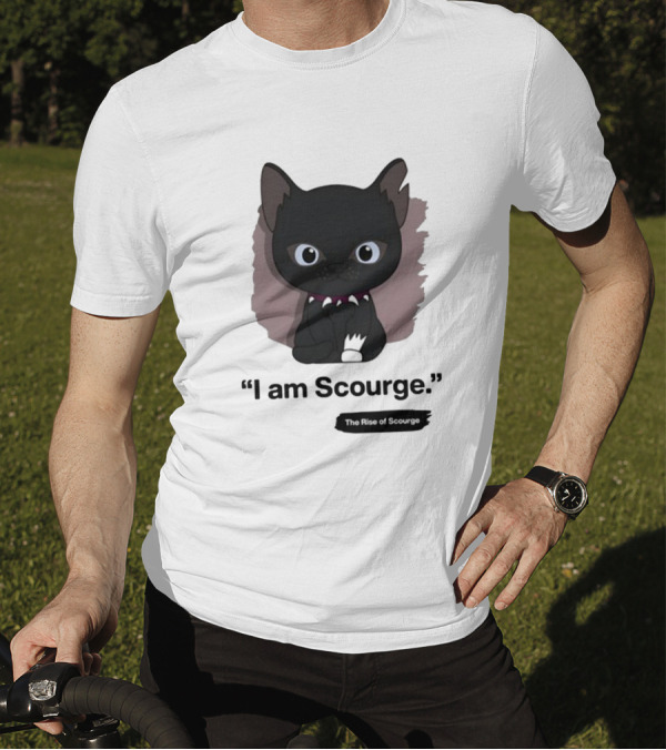 I Am Scourge The Rise Of Scourge Black Cat With Spiked Collar T-Shirt