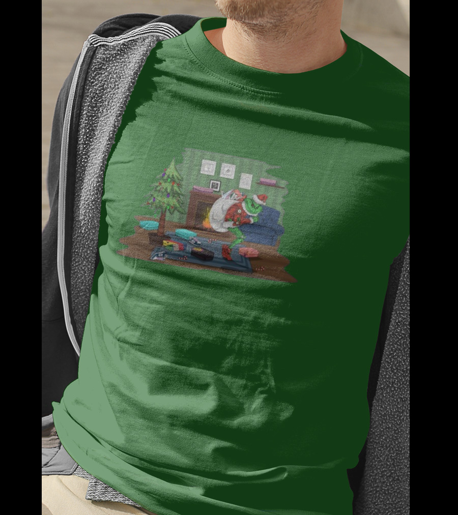 How The Grinch Stole Sneakers Stealing Colorful Boxes By Christmas Tree T-Shirt