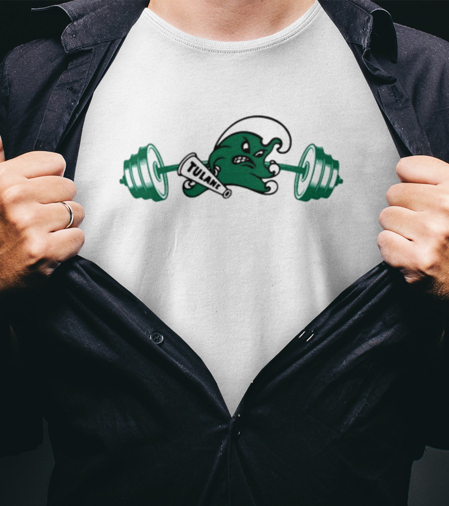 Tulane Angry Wave Weightlifting T-Shirt