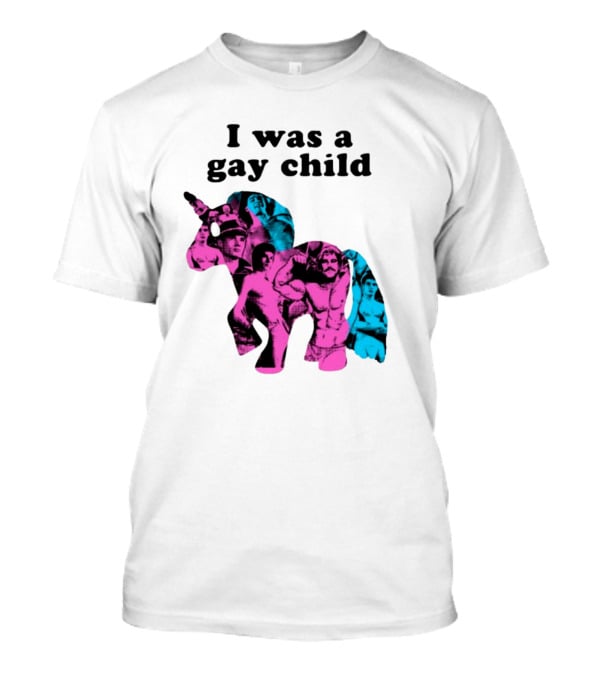 AndrewSylvesr Adrianandshane I Was A Gay Child Unicorn Collage T-Shirt