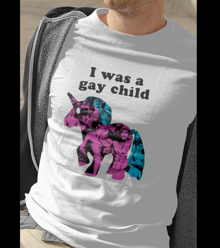 AndrewSylvesr Adrianandshane I Was A Gay Child Unicorn Collage T-Shirt