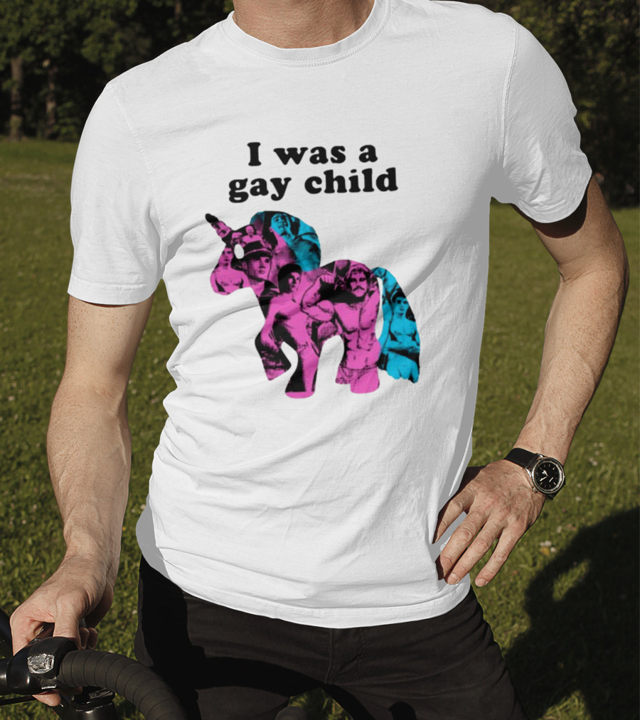 AndrewSylvesr Adrianandshane I Was A Gay Child Unicorn Collage T-Shirt