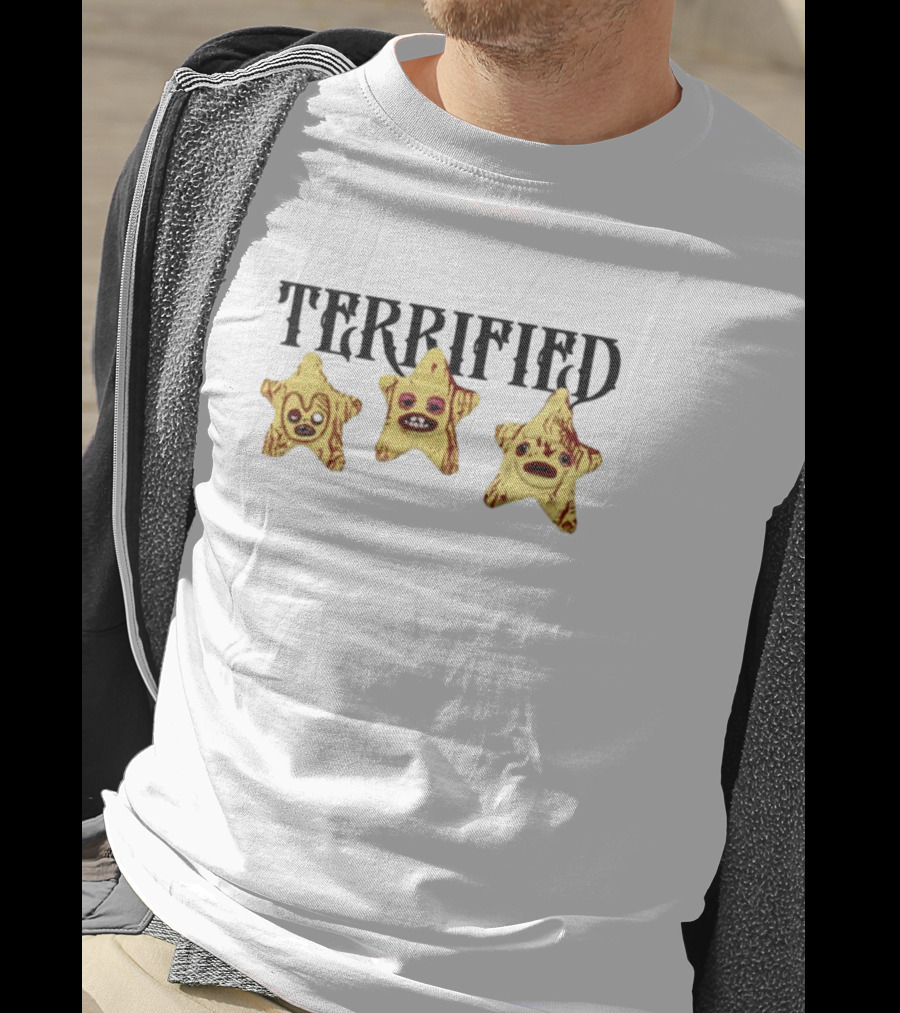 Terrified Stars Faces Horror Mood T-Shirt