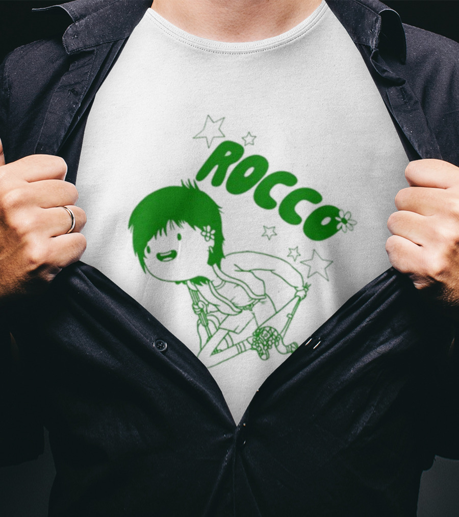 Rocco Animated Green Glow Character T-Shirt