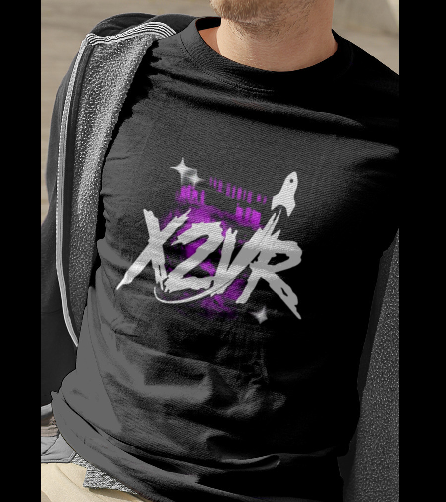 X2vr Black Purple Rocket Colosseum T-Shirt