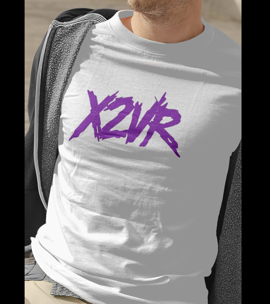 X2vr Grunge Purple Distressed Brushstroke T-Shirt