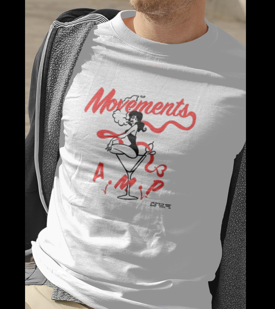 Movements A.M.P Vintage Cocktail Pin-Up Vibe T-Shirt