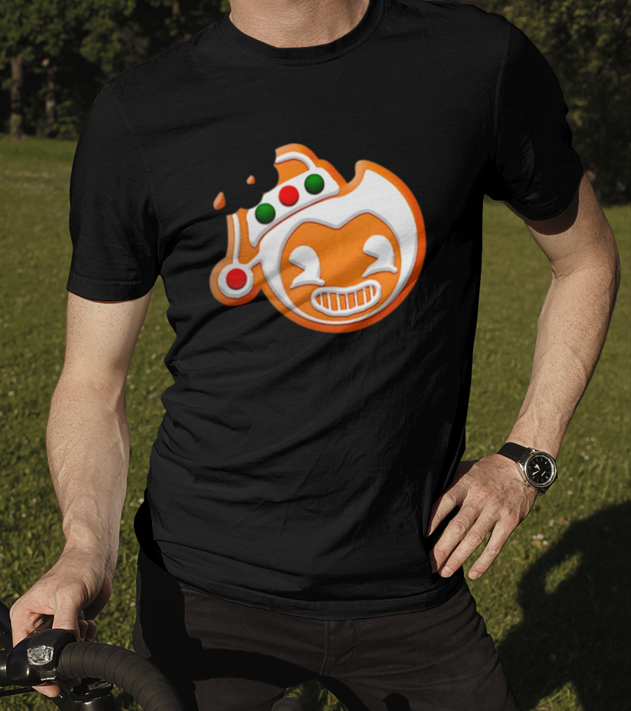 Bendy Gingerbread Christmas Cookie Bite T-Shirt