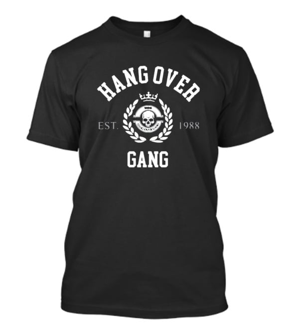 Hang Over Gang Est. 1988 Skull Crest Emblem T-Shirt