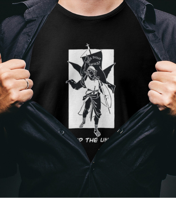 Quis Sicut Deus Defend The Unborn Angelic Warrior T-Shirt