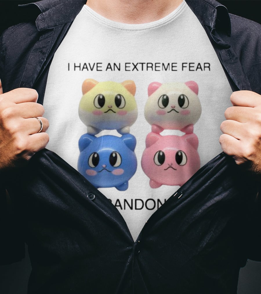 Kikillopieces I Have An Extreme Fear Of Abandonment Kawaii Cats T-Shirt