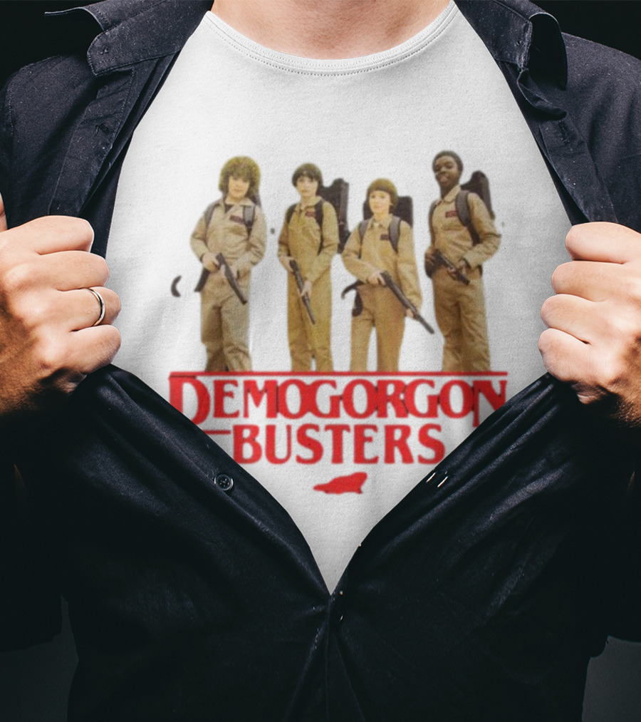 Myles Garrett Featuring Stranger Things Demogorgon Busters Ghostbusters Crossover T-Shirt