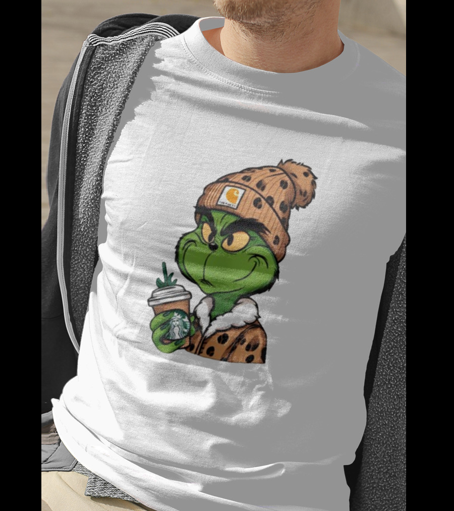 The Grinch Carhartt Beanie Starbucks Christmas T-Shirt