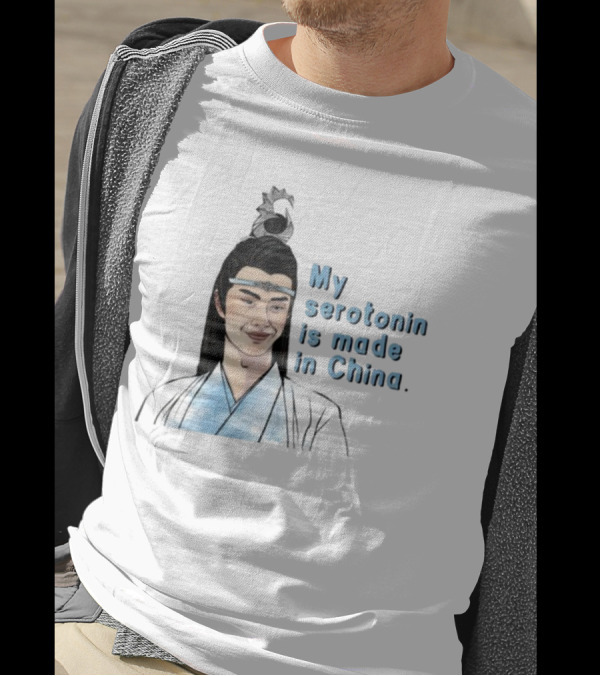 Yilingweiclan My Serotonin Is Made In China Character T-Shirt