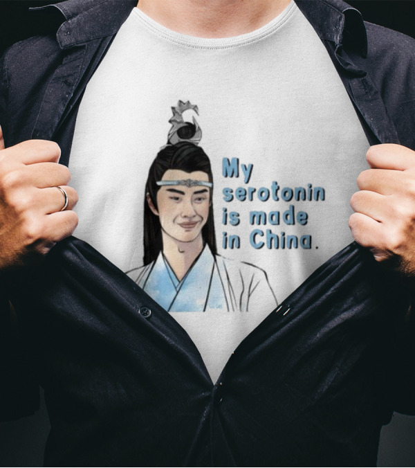 Yilingweiclan My Serotonin Is Made In China Character T-Shirt