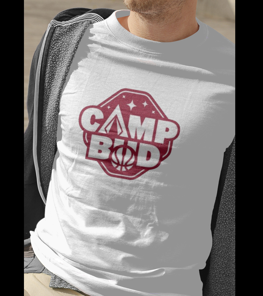 CAMP BUD Basketball Tent And Stars T-Shirt