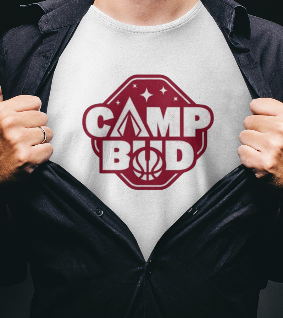 CAMP BUD Basketball Tent And Stars T-Shirt