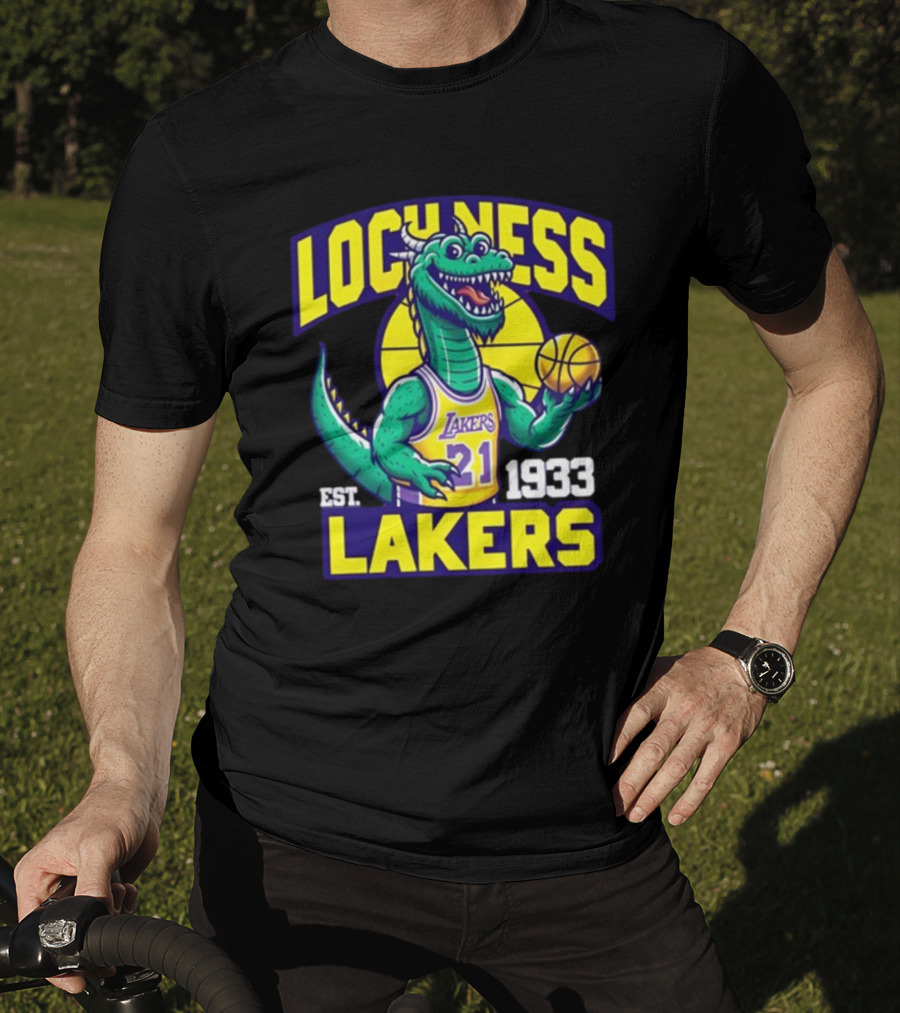 Loch Ness Lakers Basketball Dinosaur Est 1933 T-Shirt