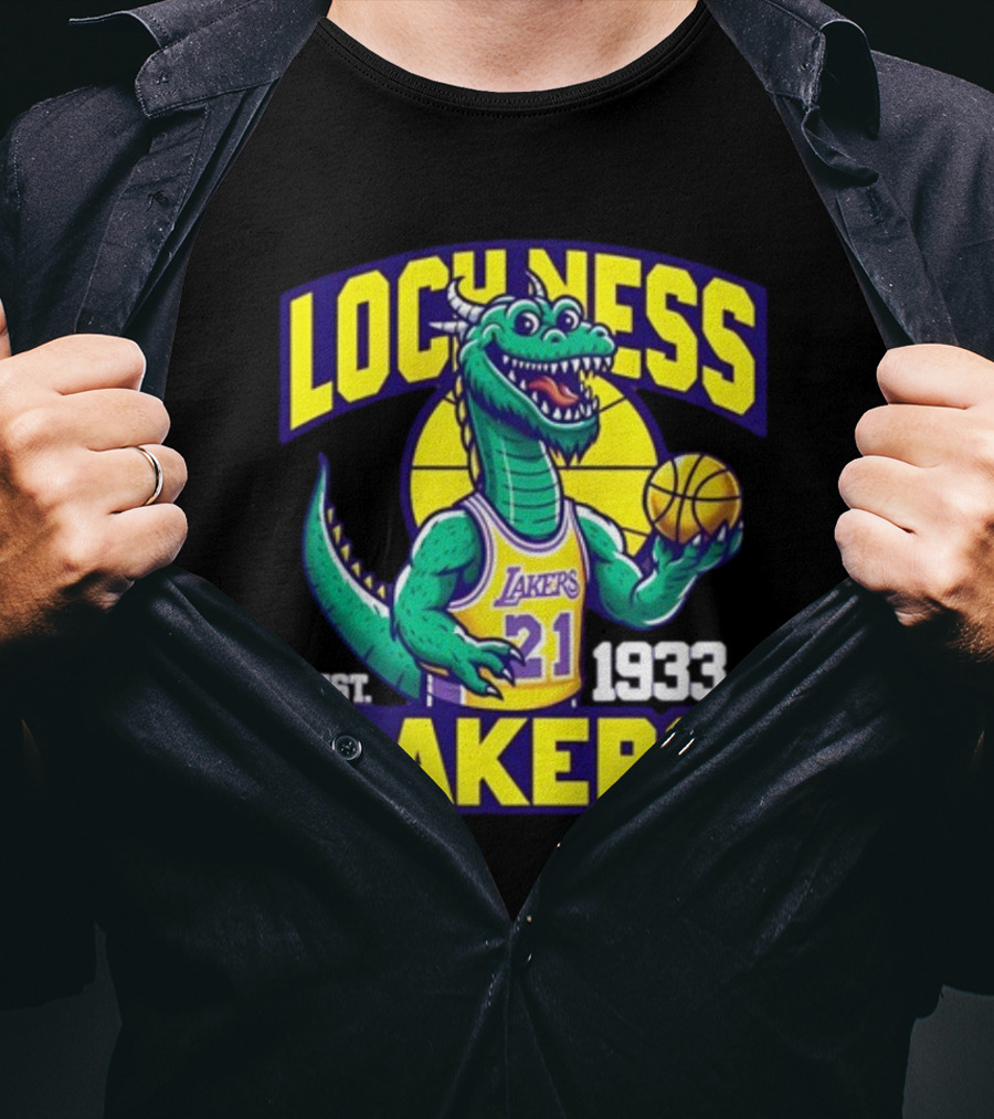 Loch Ness Lakers Basketball Dinosaur Est 1933 T-Shirt