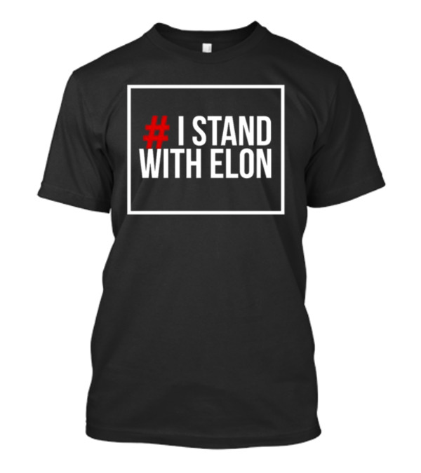 Alphafox78 # I Stand With Elon Hash Symbol T-Shirt
