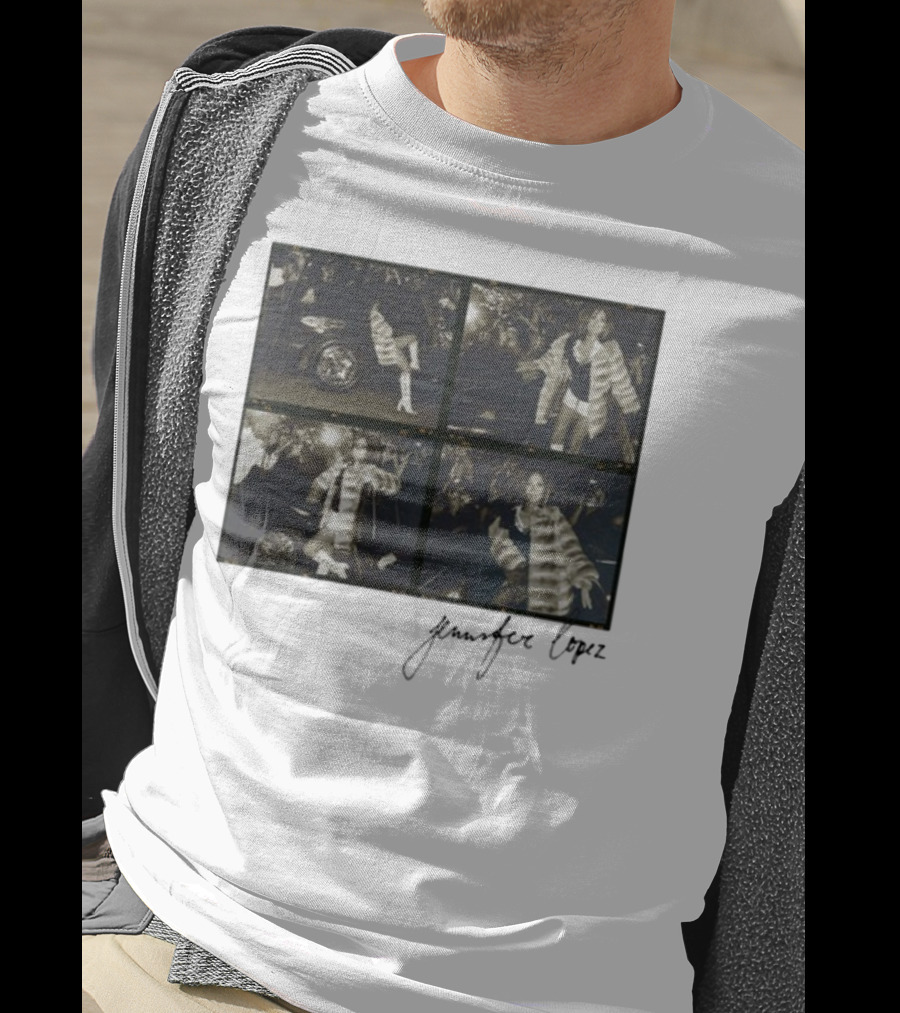Jennifer Lopez Photo Collage With Signature T-Shirt