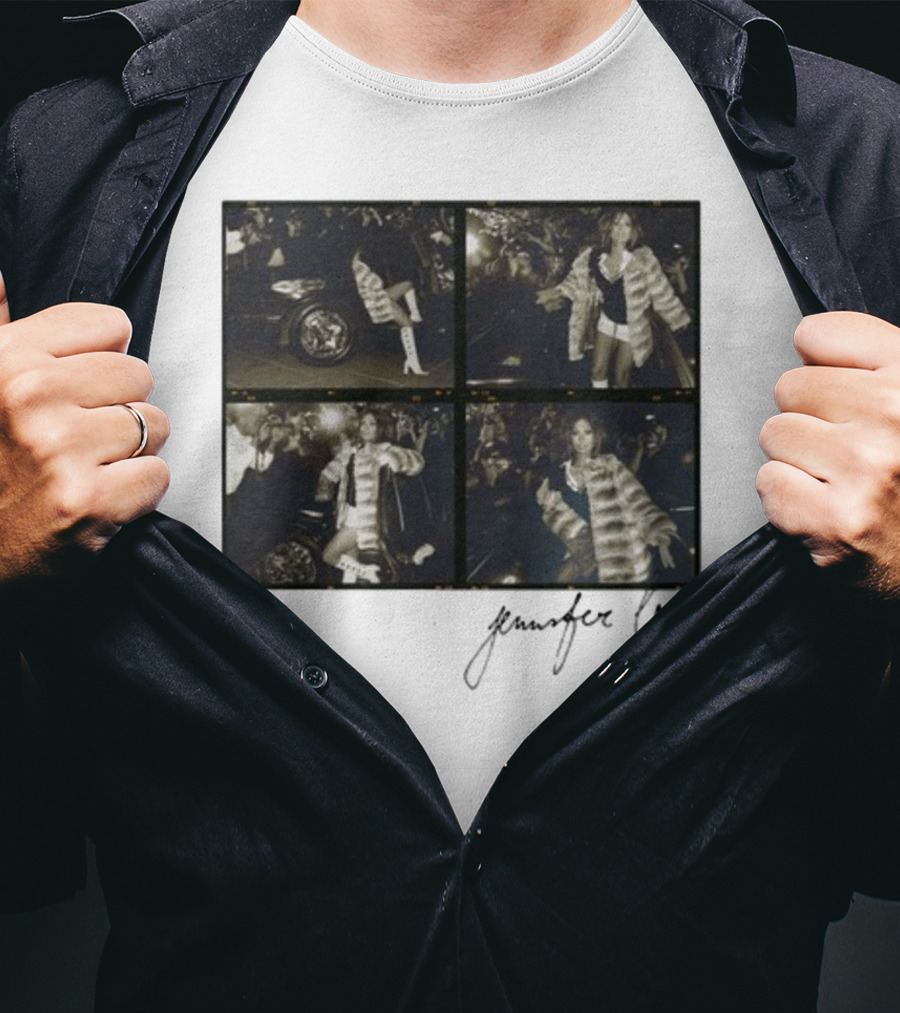 Jennifer Lopez Photo Collage With Signature T-Shirt