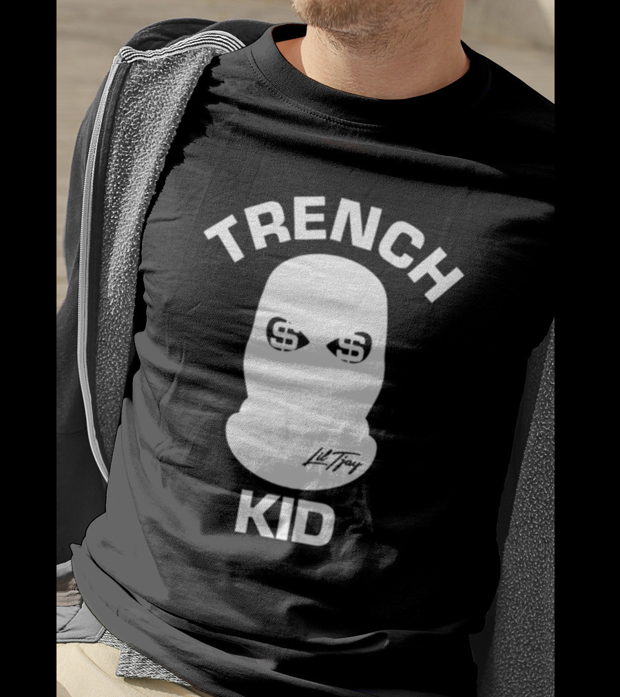 Lil Tray Trench Kid Balaclava Money Eyes T-Shirt