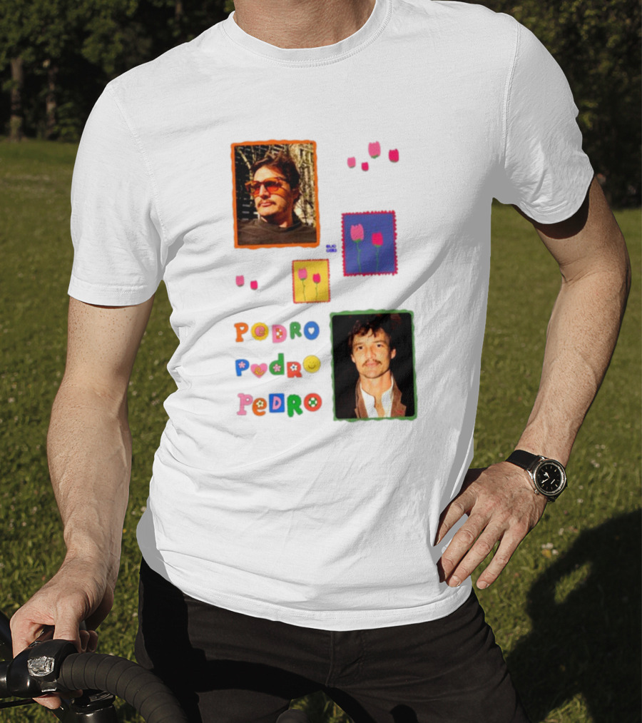 Buggirl200 Pedro Pedro Pedro Colorful Portrait And Tulips T-Shirt