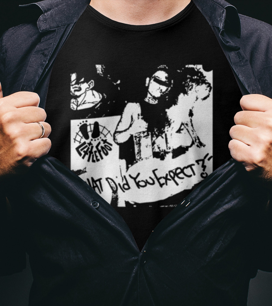 Little Foot What Did You Expect Comic Style Monochrome T-Shirt