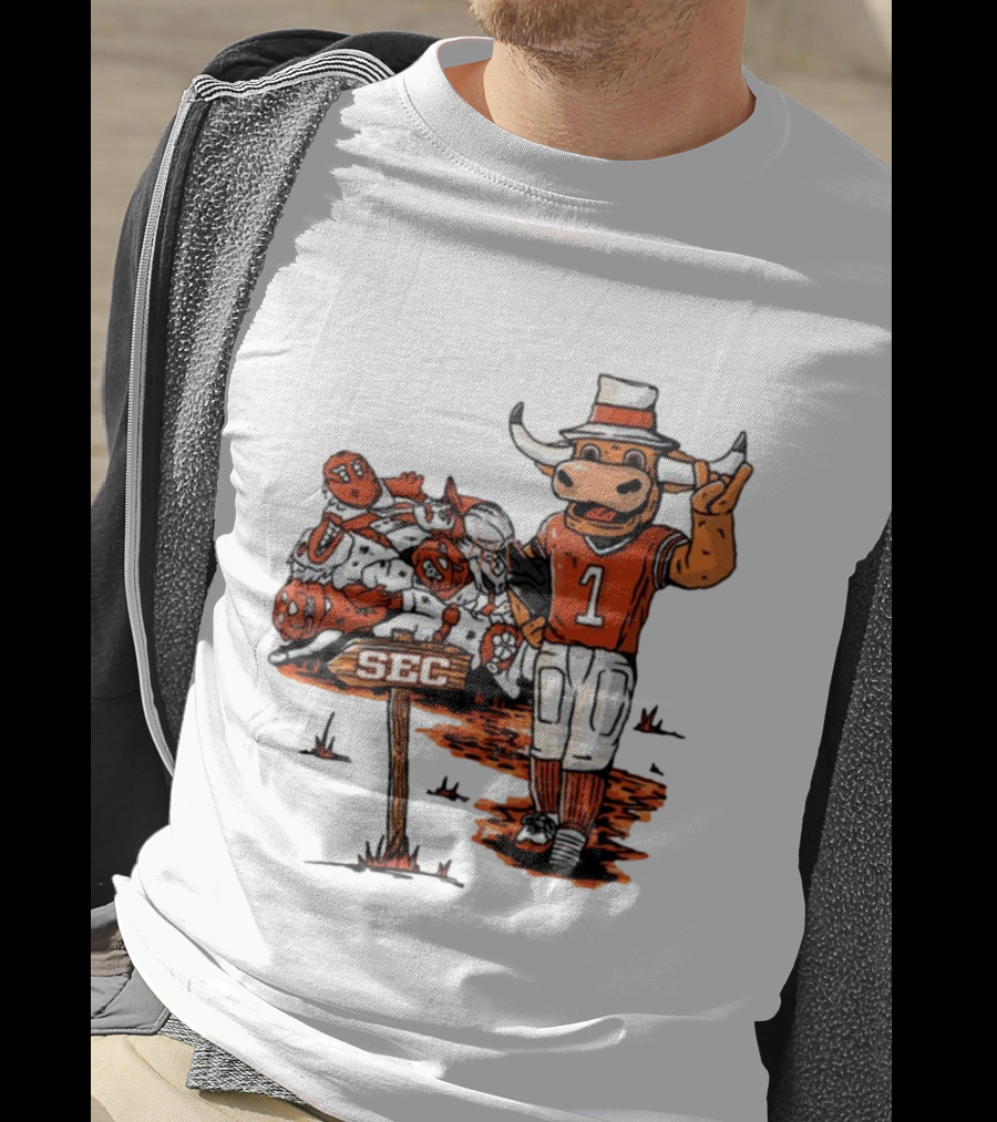 Longhorn Mascot SEC Conference Champs Drawing T-Shirt