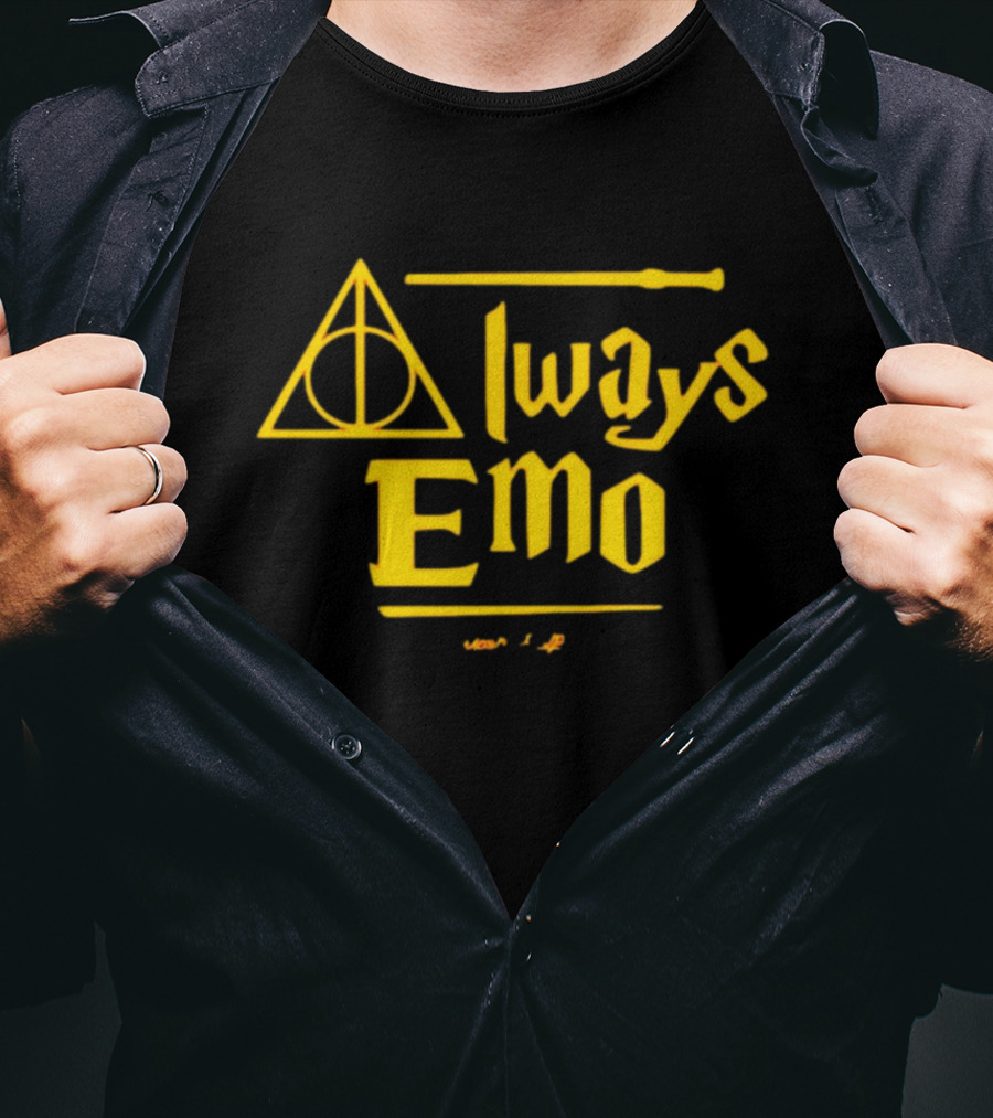 Always Emo Deathly Hallows Magic Wand T-Shirt