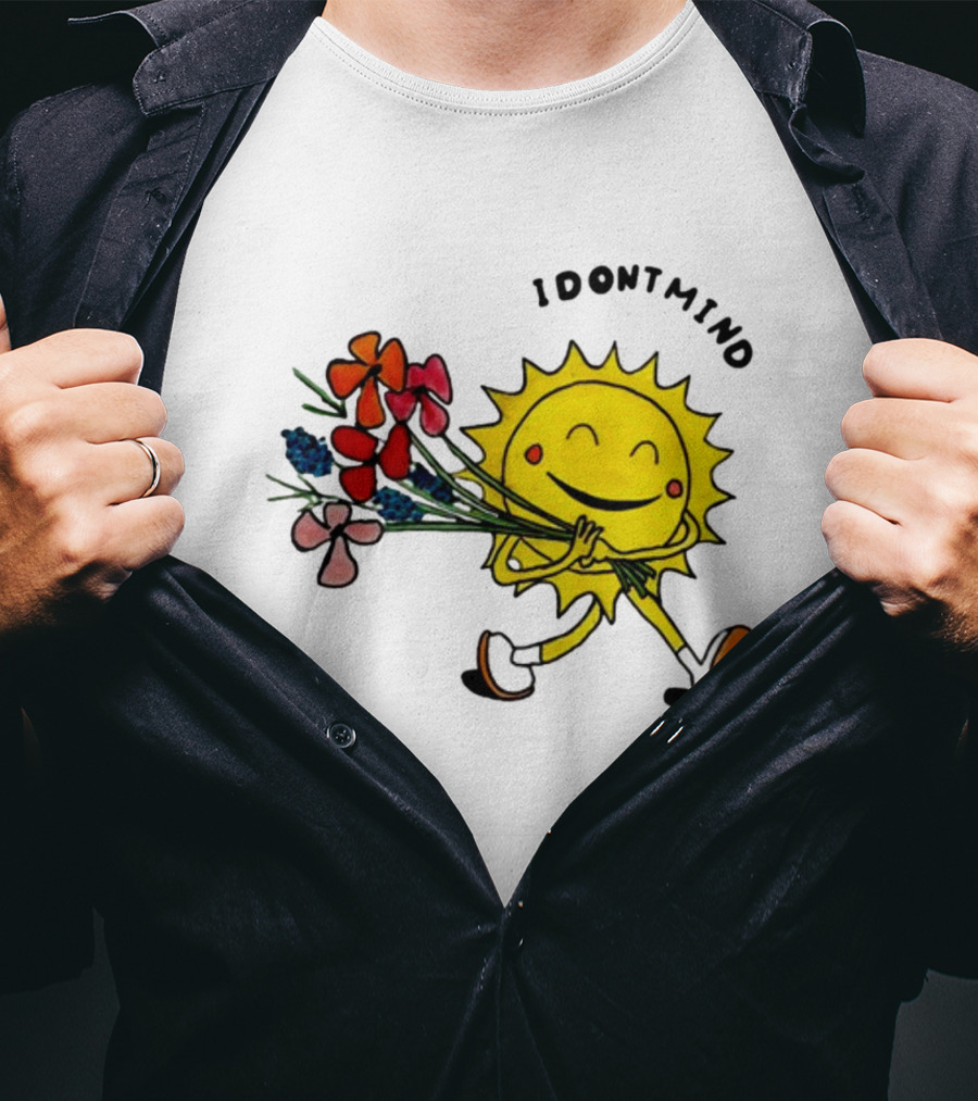 Idontmind Sunshine Carrying Colorful Flowers T-Shirt