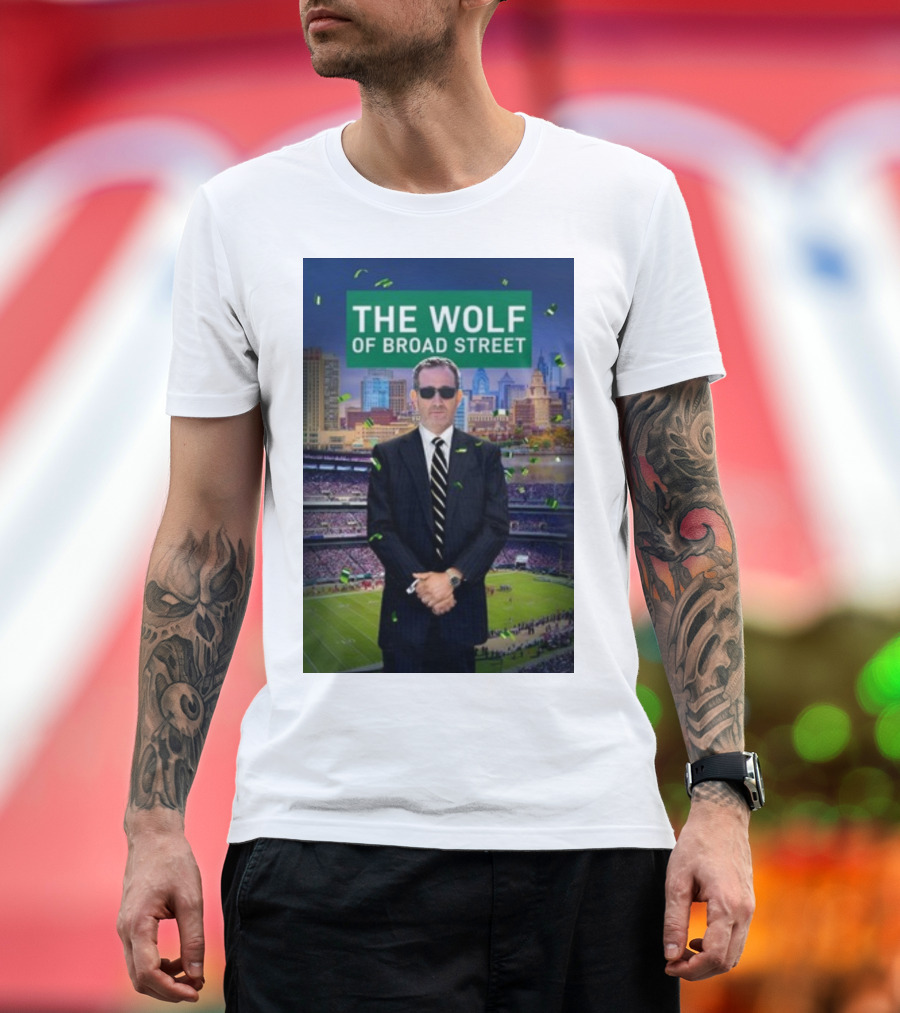 The Wolf of Broad Street Philly Football Skyline Celebrations T-Shirt