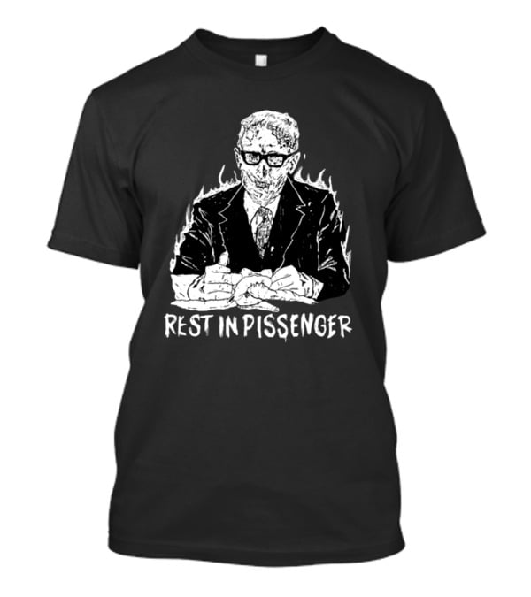 Punkwithacamera Rest In Pissenger Skeleton Suit Flames T-Shirt
