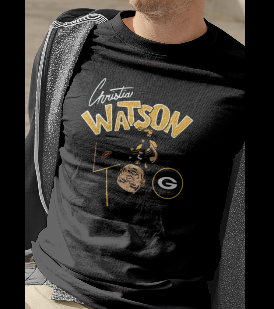 Christian Watson Football Touchdown Celebration Green Bay Pack T-Shirt