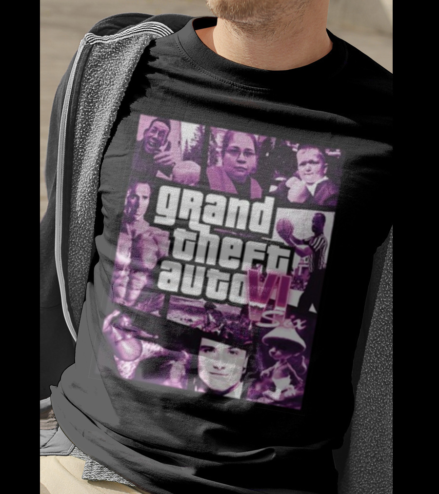Galleryno8 Grand Theft Auto VI Six Gta 6 T-Shirt