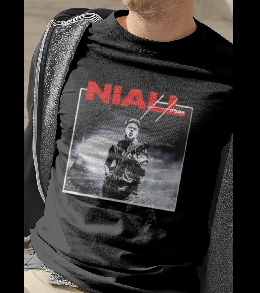Niall Horan Black And White Concert Performance T-Shirt