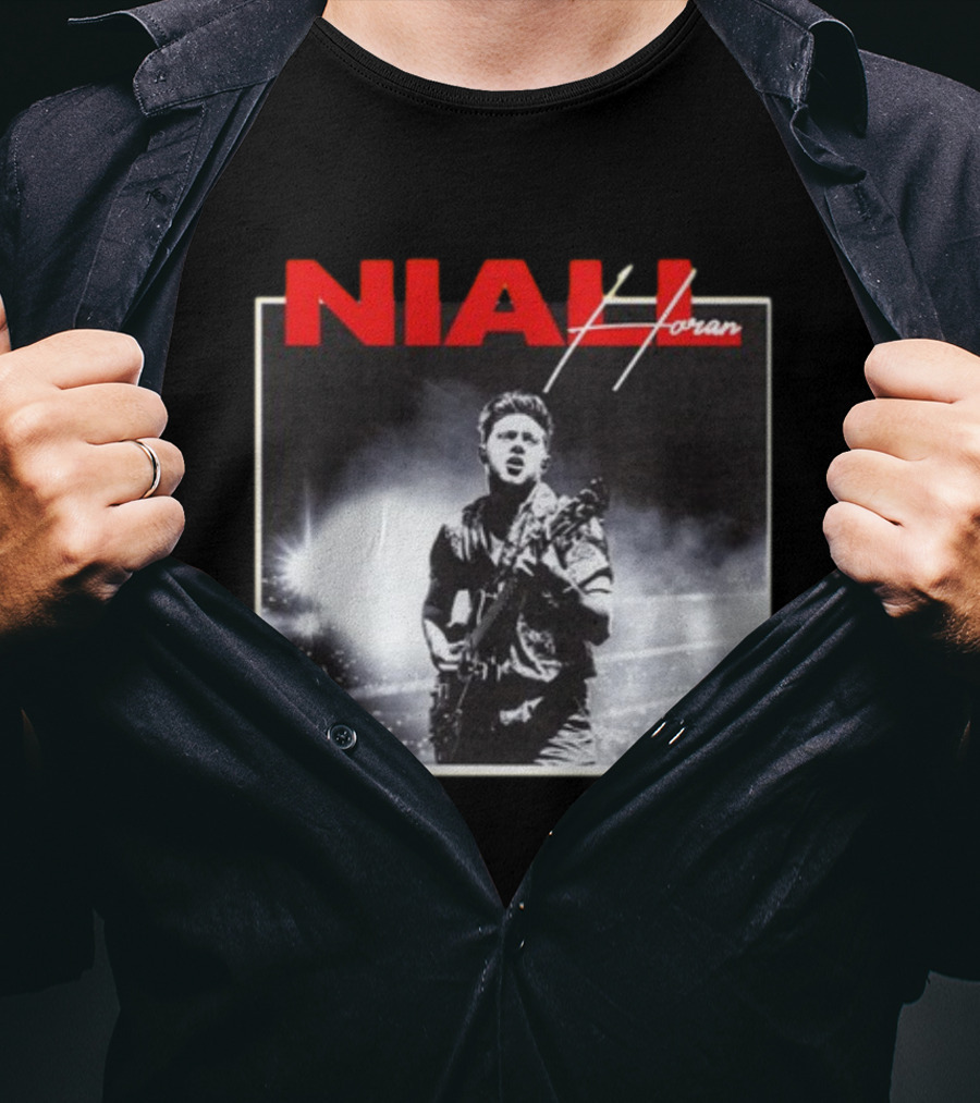 Niall Horan Black And White Concert Performance T-Shirt
